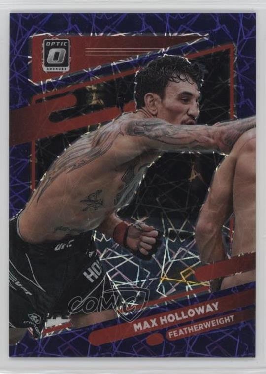 2022 Panini Donruss Optic UFC Purple Velocity Prizm 16/59 Max Holloway #38