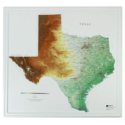 HUBBARD SCIENTIFIC RAISED RELIEF MAP 954 TEXAS STATE MAP **BRAND NEW**