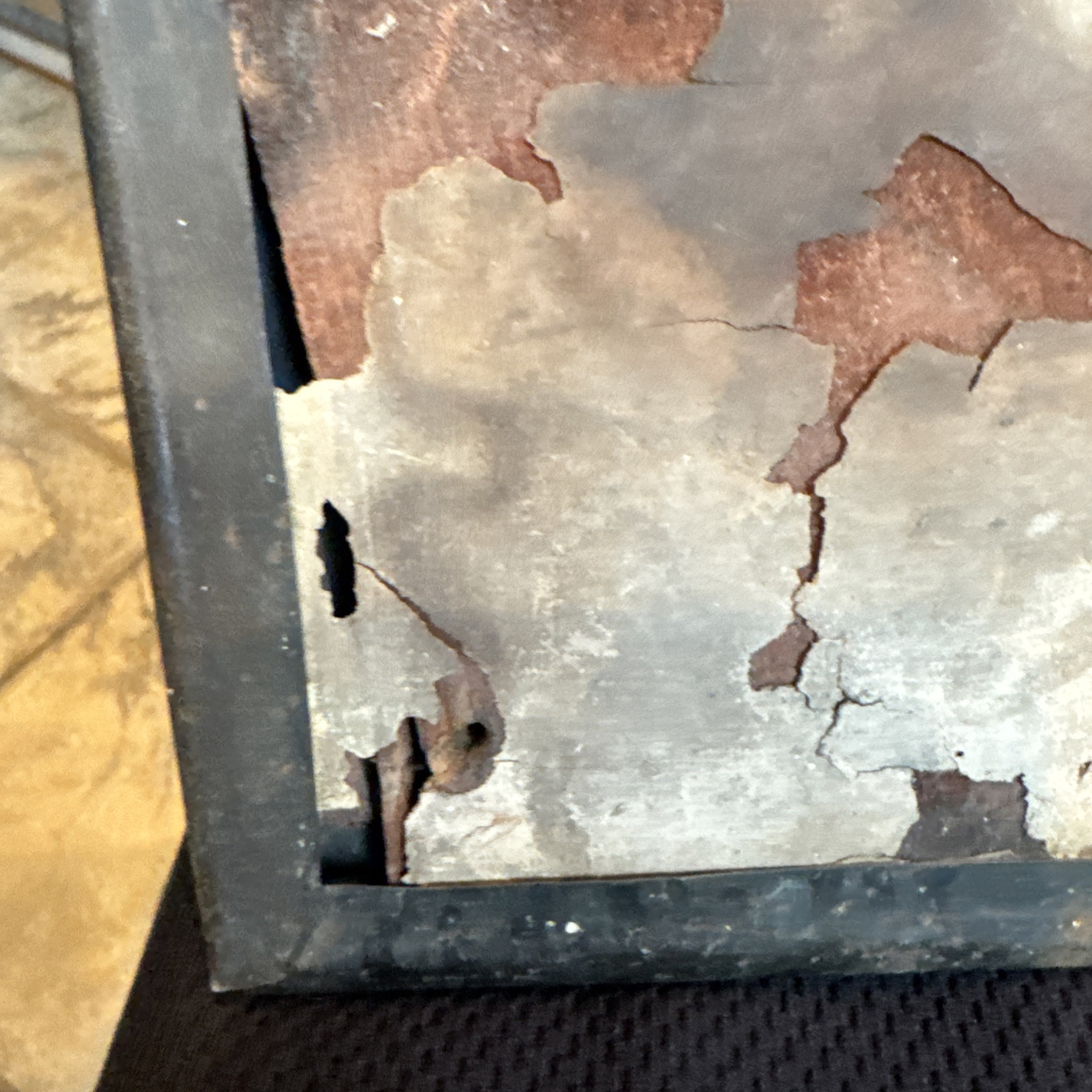 1890s Antique USS OLYMPIA Our Nations Pride Hammered Copper On Wood Mirror RARE