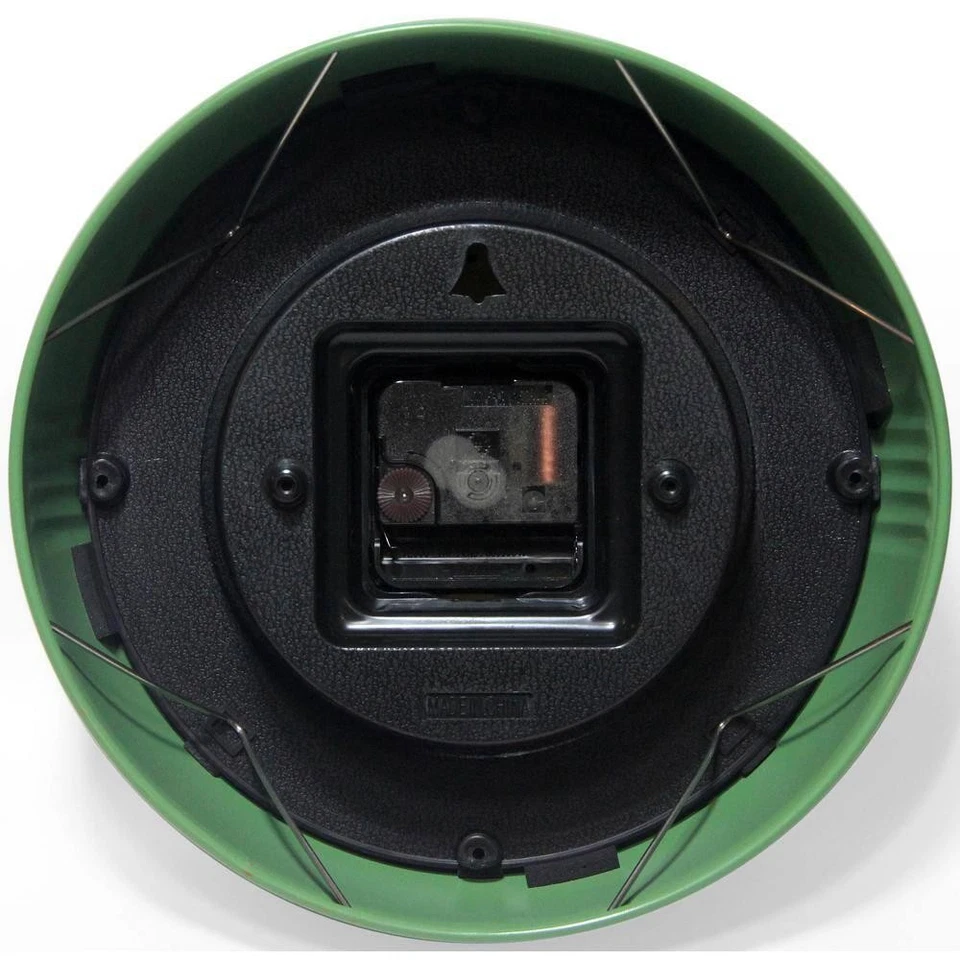 Infinity Instruments Wall Clock Retro 9.5" Round Green Glass Face Silent Quartz - Image 4 of 4