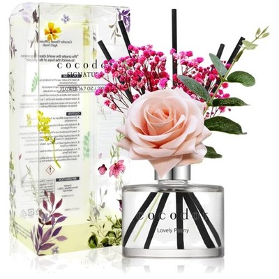COCODOR Rose Flower Reed Diffuser - Lovely Peony Scent