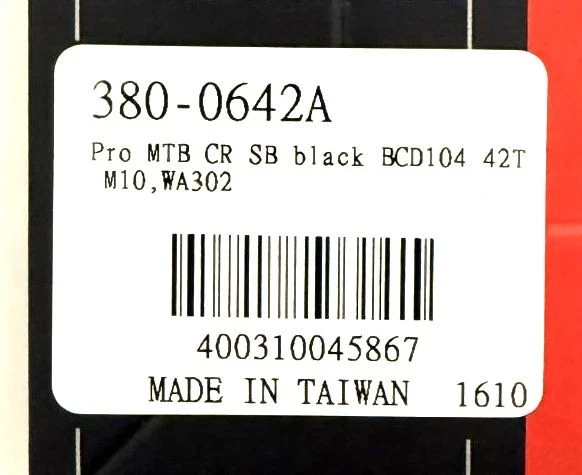 FSA Pro SL-K 104 BCD 104BCD 42 tooth Alloy MTB Chainring Black WB302 380-0642A - Image 3 of 4