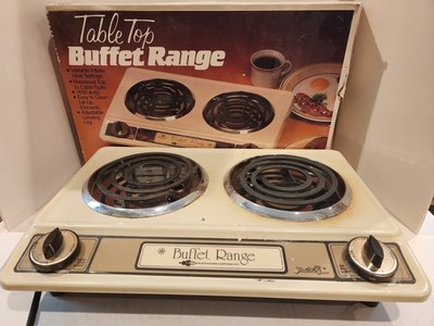 Vintage Broil King BR-7 Tabletop Buffet Range W/ Box Hot Plate Testing Working