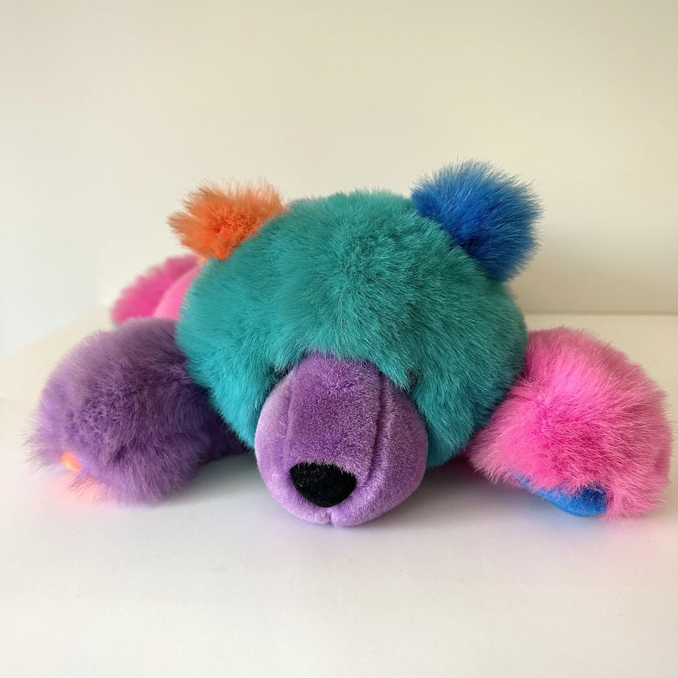 Rare Vintage 1998 Swibco Cosmo Teddy Bear Plush Clean Color Block Stuffed Toy - Image 2 of 4