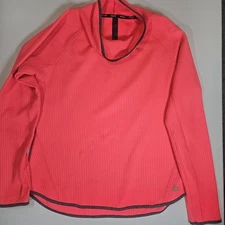RBX Athletic Pullover Womens Size Large Pink Waffle Knit Mock Neck Athletic Top