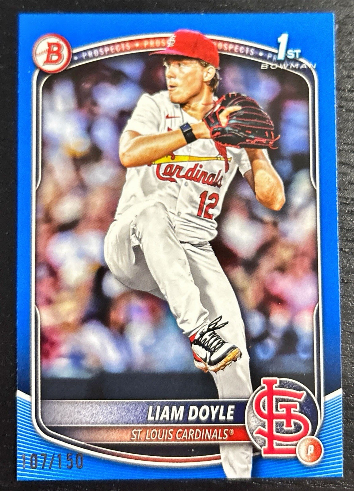 2025 Bowman Draft Liam Doyle 1st Bowman Blue /150 #BD-12 Cardinals