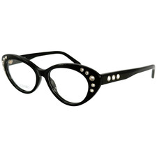 Swarovski SK5429 Womens Plastic Eyeglass Frame 001 Shiny Black 53-16