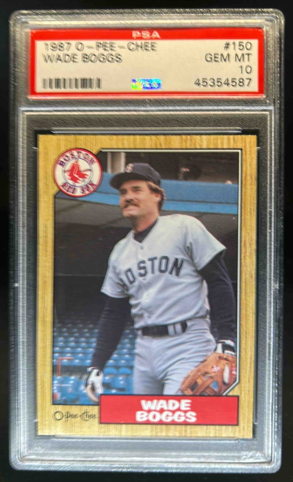 1987 O-Pee-Chee Wade Boggs #150 Red Sox PSA 10