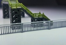 24pcs 1:148 N Gauge Flat Top Railings – Model Railway Fence Set  (SILVER)
