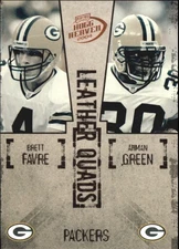 2004 Playoff Hogg Heaven Leather Quads #LQ7 Favre/Green/Driver/Walker /1250 FB