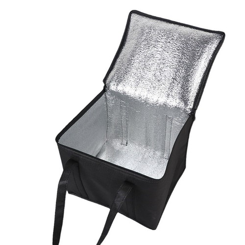 Lot de 2 sacs isothermes de livraison de nourriture (3XL) – Sac isotherme pour livraison de pizza et de restauration, robuste et pliable (lot de 2, noir