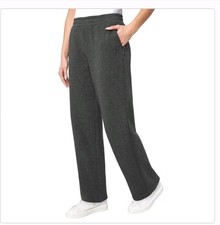 Mondetta Women's Fleece Pull-On Pants Black Size M NWT