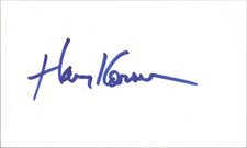 Harvey Korman Signed 3x5 Index Card The Carol Burnett Show Autographed