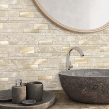 VAOVI Peel Stick Subway Tile - Marble Look Mosaic for Kitchen/Bath Backsplash
