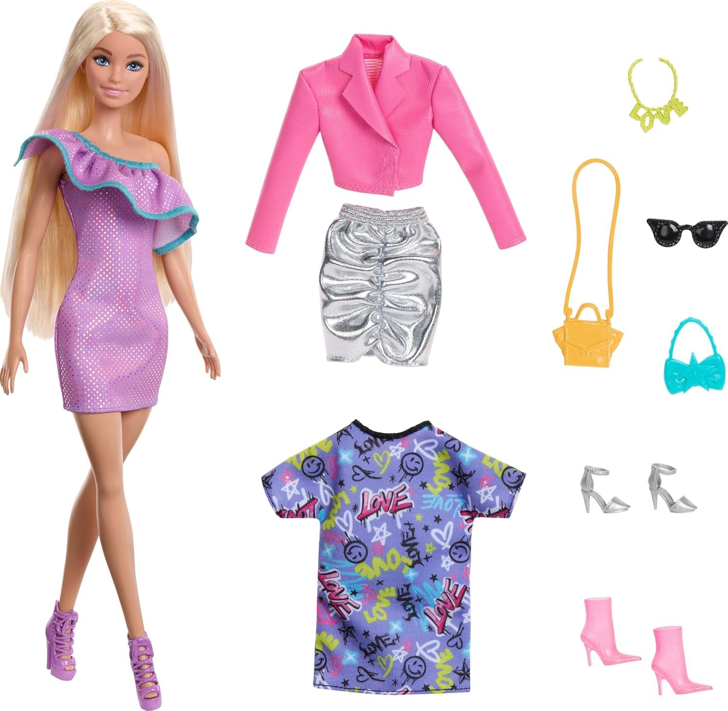 BARBIE BOXROTTO Fashionista Puppe Blond 3 Kleider HYT61 Mattel 6790₽
