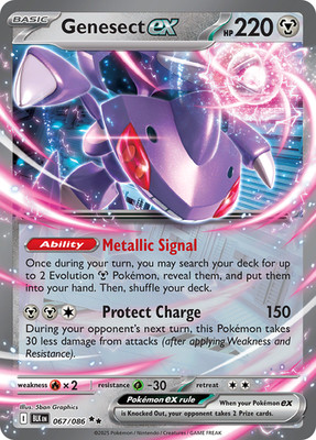 Genesect ex 067/086 - Black Bolt - Pokemon TCG - Double Rare