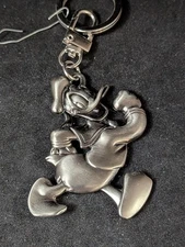 Vintage Disney Donald Duck Pewter Keychain Monogram International