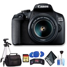 Canon EOS 2000D with EF-S 18-55mm IS II Lens Intl Model Ultimate Bundle
