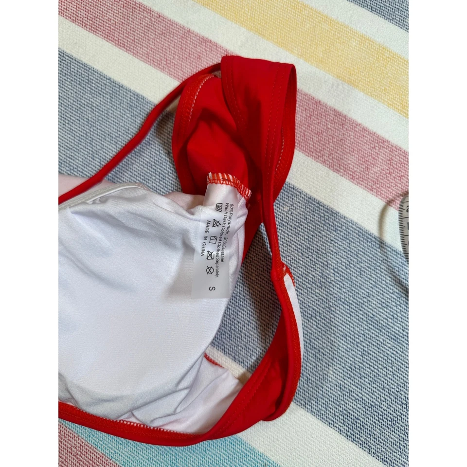 NWOT Red One Piece Thong Swimsuit - Size Small - Image 3 of 4