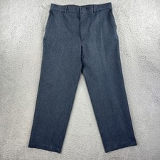 Vintage Levis Action Slacks Mens 36x28 Blue Gray Pants Trousers Dress Retro USA