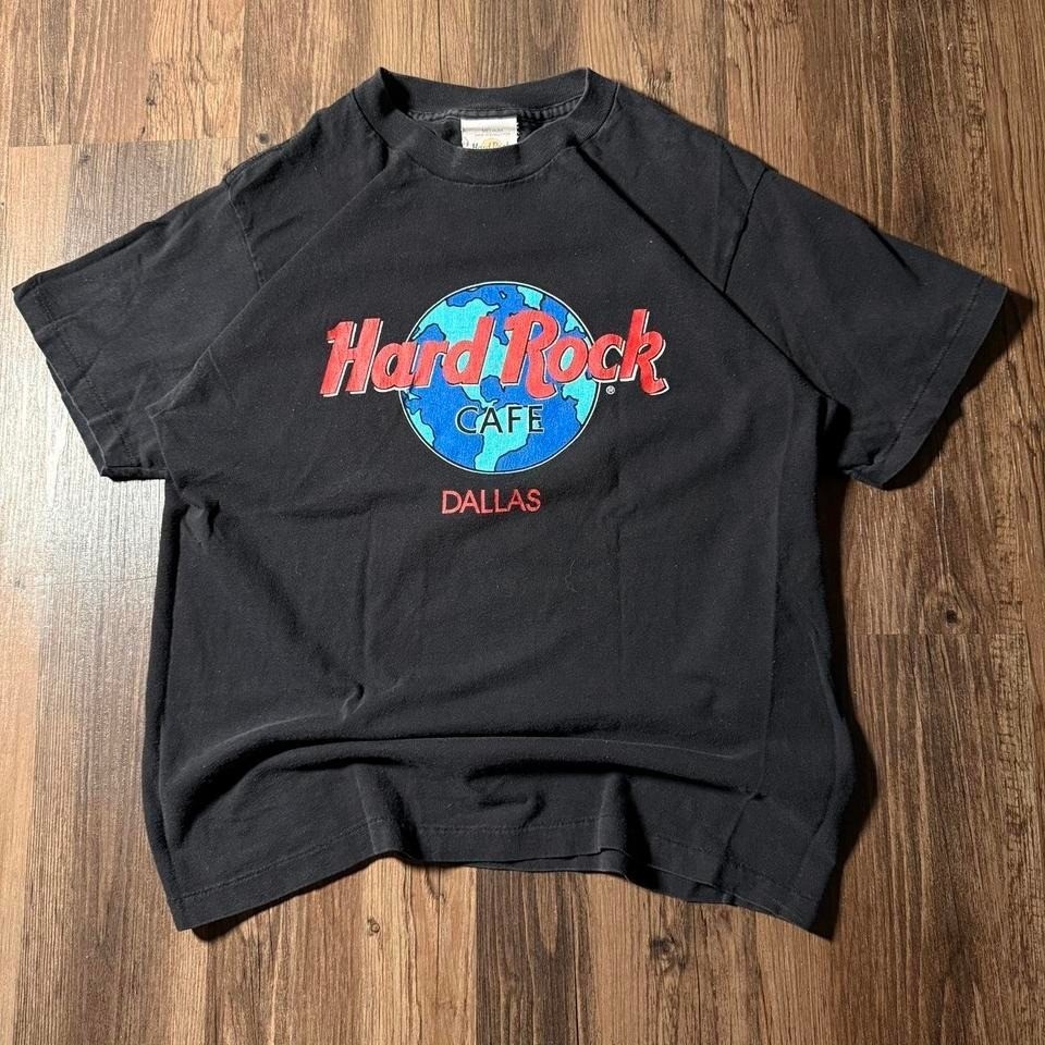 Vintage Hard Rock Cafe Dallas T-Shirt Medium Black Graphic Tee