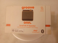 onn. Small Wi-Fi Speaker with Bluetooth Wireless Technology, AirPlay 2 - NEW 