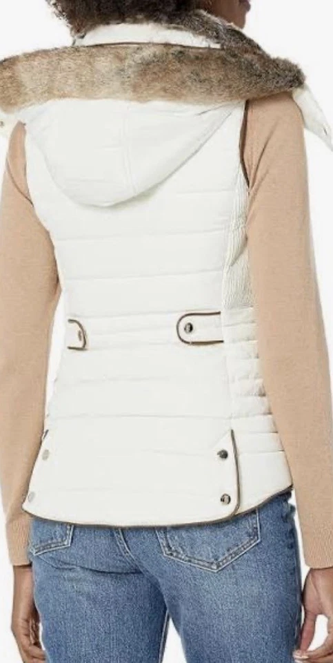 Womens Joules USA Winter White Melford Quilted Gilet Vest Size US 14 UK 18 NWT - Image 3 of 4