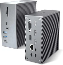 QIYO QY-DC006B USB-C Triple Display Docking Station HDMI VGA 100W PD NIB