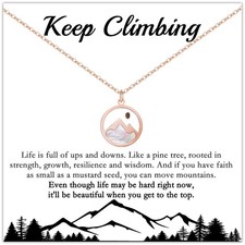 Inspirational Gifts Mustard Seed Necklace for Women Rose Gold Faith Necklace Chr