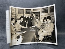 1940s Press Photo - Clark Shaughnessy Attending Football Clinic Meeting