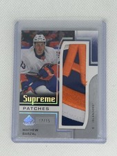 2024-25 SP Game Used Supreme Patches Mathew Barzal /15 Islanders Insane Patch