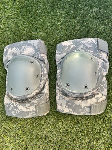 B.P.E. Tactical Adjustable Knee Pads Digital Camo Gray Size Medium 1 Pair  