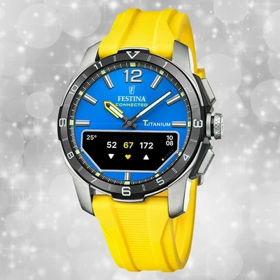 Armbanduhr Silikon gelb Herren Uhr Festina Connected UF23000/8 - Bild 1 von 4