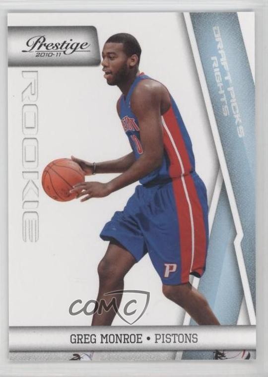 2010 Prestige Draft Picks Rights Light Blue /999 Greg Monroe #217 Rookie RC 0a1