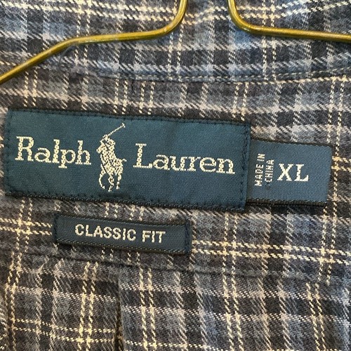 Ralph Lauren Classic Fit Herren Langarm Hemd. XL, marine/weiß kariert. - Bild 5 von 5