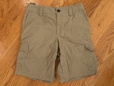 Boys Under Armour Beige Tan Cargo Golf Shorts Size Youth Medium