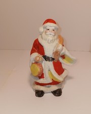 Vintage Porclain Santa Carrying Bag 5.5"