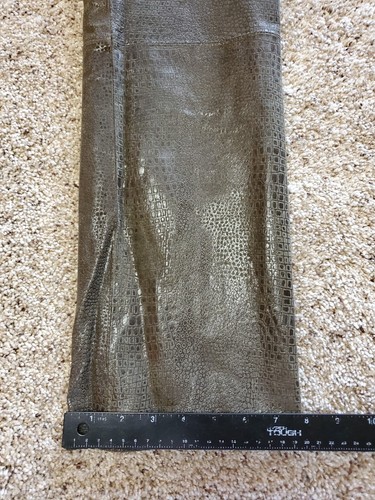 Vintage B Lucid Leather Pants 9 Womens Brown Straight Leg High Rise Y2K NWT - Picture 11 of 13