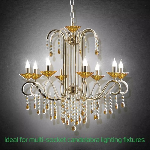 4Pcs LED Candelabra Bulb 5W 50W Replacement E12 Base 110V 3000K -6500K Warm/Cold - Picture 8 of 10