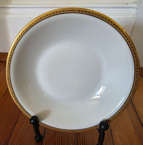 VTG Theodore Haviland Limoges France 7.5" Soup/Salad Bowl Gold Rim Read Ex. Co. - Picture 2 of 4