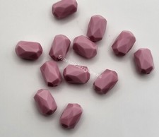 6pc Swarovski Crystal Opaque Rose 9x6mm Barrel 5204 Beads; Vintage