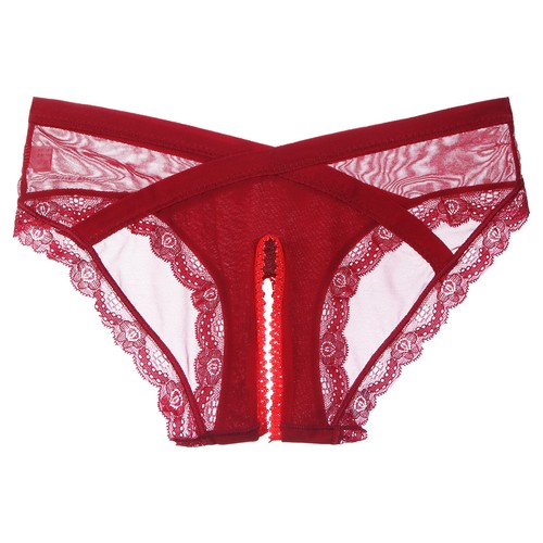 UK Mens Sissy See-Through Mesh Underwear Crotchless Low Rise Lace Trim Briefs - Picture 19 of 115