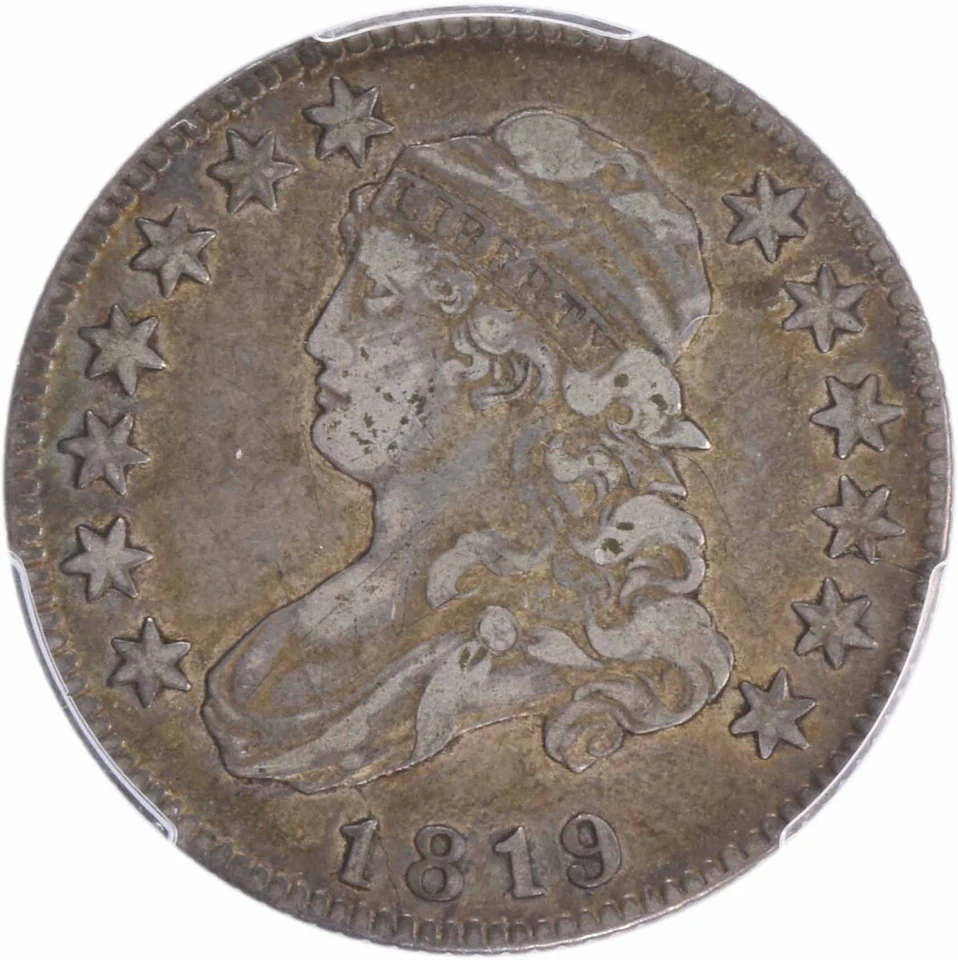 1819 Bust Silver Quarter Small 9 VF30 PCGS - Image 3 of 4