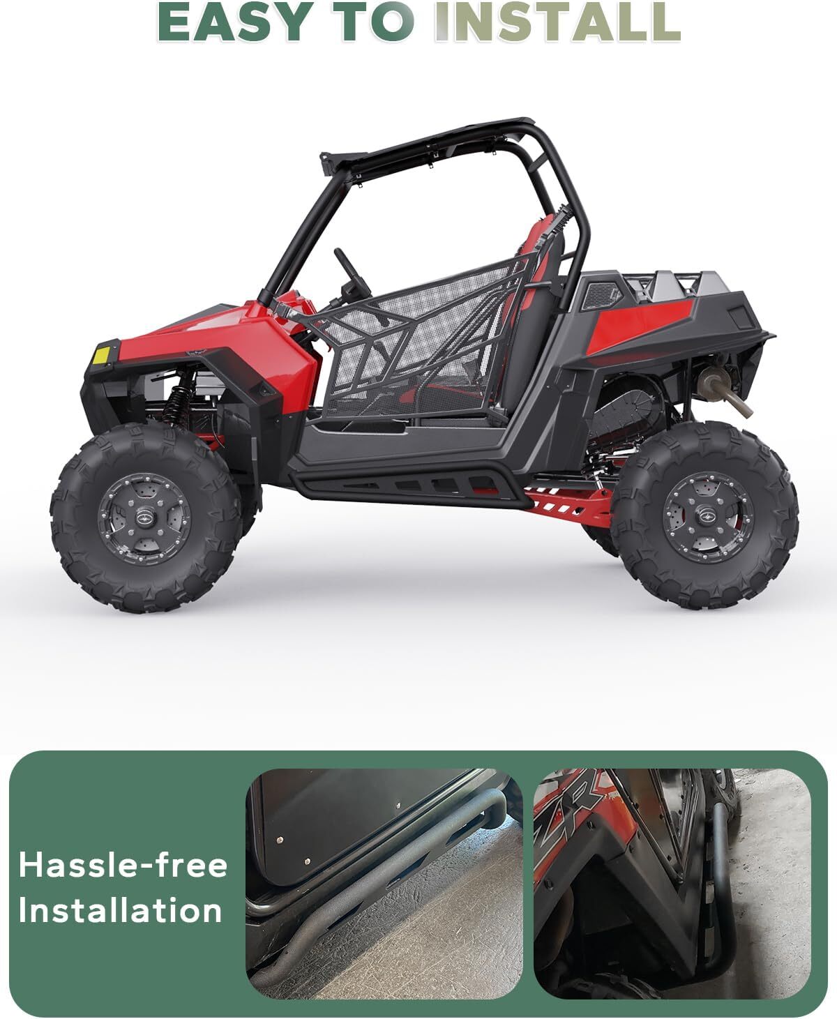 Rock Sliders Side Nerf Bars for 2008-2014 Polaris RZR 570/ RZR 800/ RZR 800 S