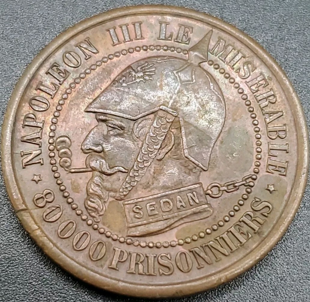 1870 Sedan Napoleon III Vampire Francais Satirical Token AU *x580