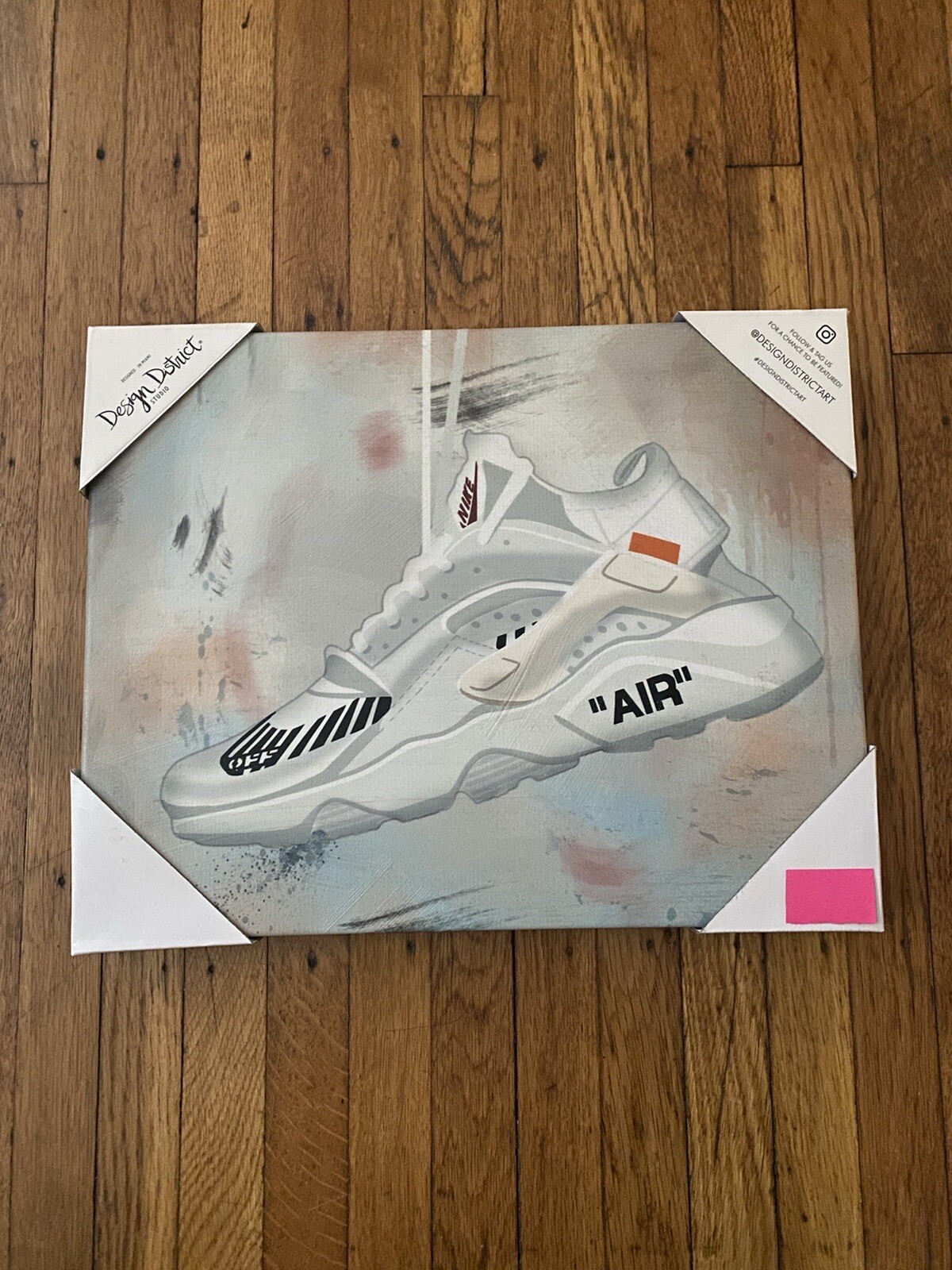 OFF WHITE X NIKE Bianco sporco x Nike Huarache x Design District stampa tela Giclee Miami FL 11 X 14