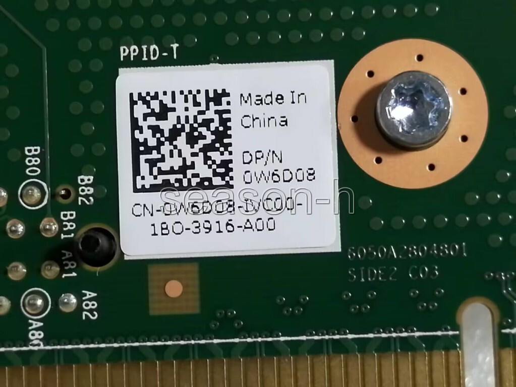 Dell 0w6d08 w6d08 PowerEdge r640 for CPU PCI-E x16 EMC Riser card