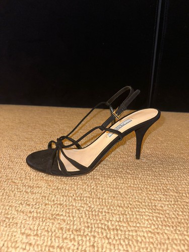 prada slingback sandlas Black Suede - Picture 2 of 3