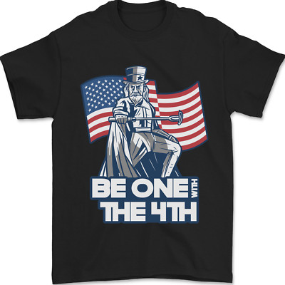 Be One Mit 4th Of Juli American Independence Herren 100% Baumwolle