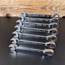 Blackhawk 7pc Sae 12pt Ratcheting Combination Wrench Set 38 To 34